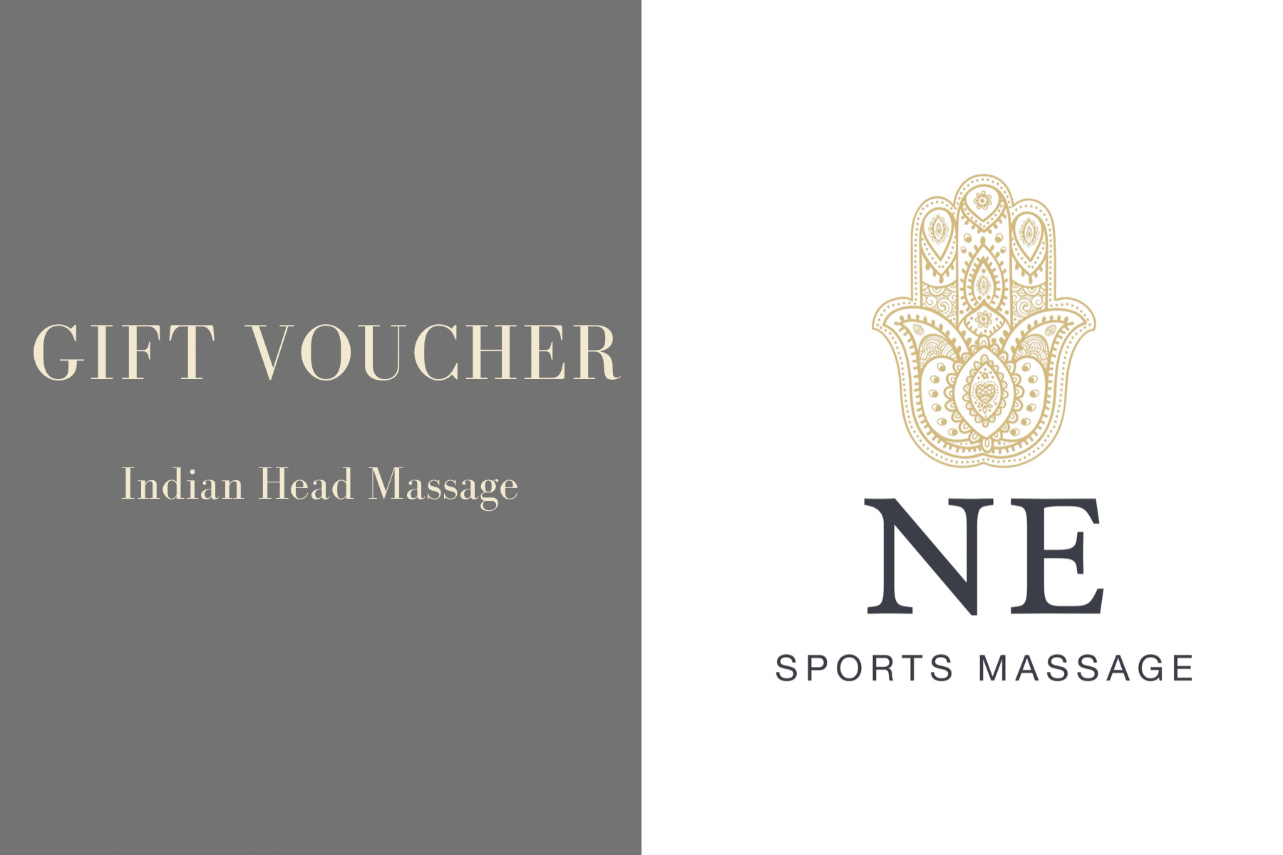 Indian Head Massage Voucher Ne Sports Massage Shop 0557